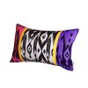 Set of 4 Purple and Pink Ikat Design Lumbar Pillow Covers - Image 2