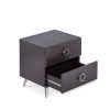 Espresso Wood Finish Rectangular Night Stand - Image 2