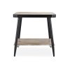 Industrial Style Square Whitewash and Gray Side or End Table - Image 4