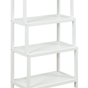37" Bookcase with 4 Shelves in White