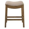 Counter Height Saddle Style Cream Stool - Image 2