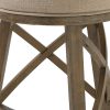 Counter Height Cream Modern Round Three Leg Stool - Image 4