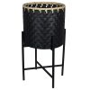Set of 2 Metallic Cane Wall Planters