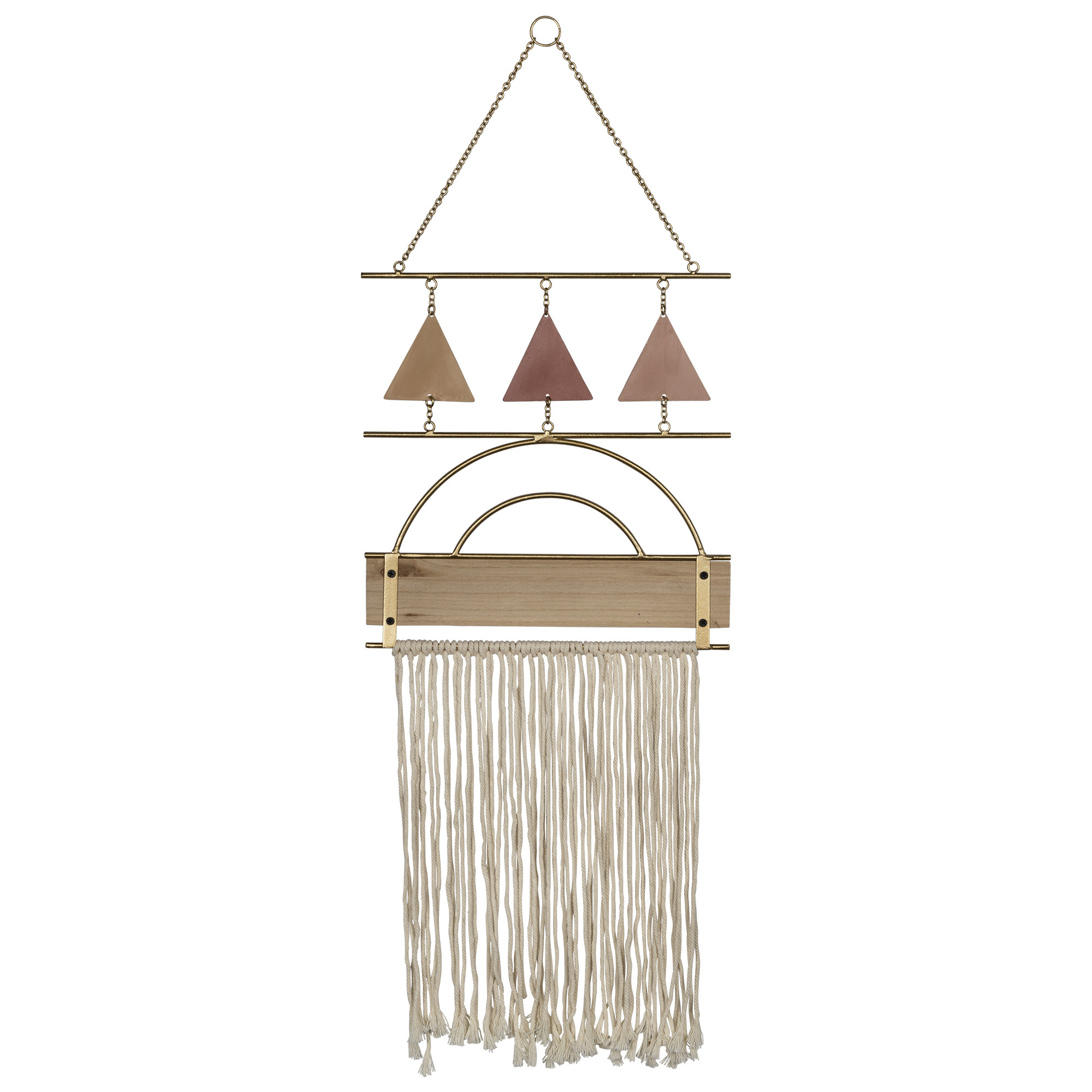 Triple Triangle Macrame Wall Decor - Image 3