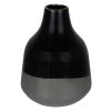 Dora Small Cement Gray and Black Dipped Vase - Image 4