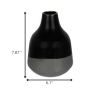 Dora Small Cement Gray and Black Dipped Vase - Image 3