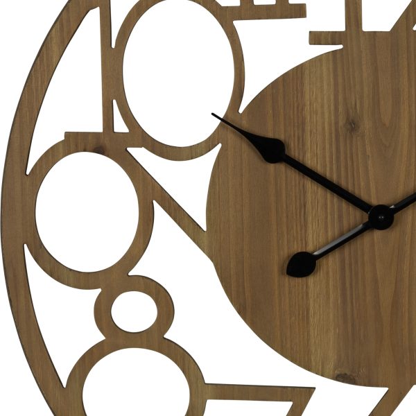 Hand Crafted Modern Natural Wood Wall Clock - Image 2