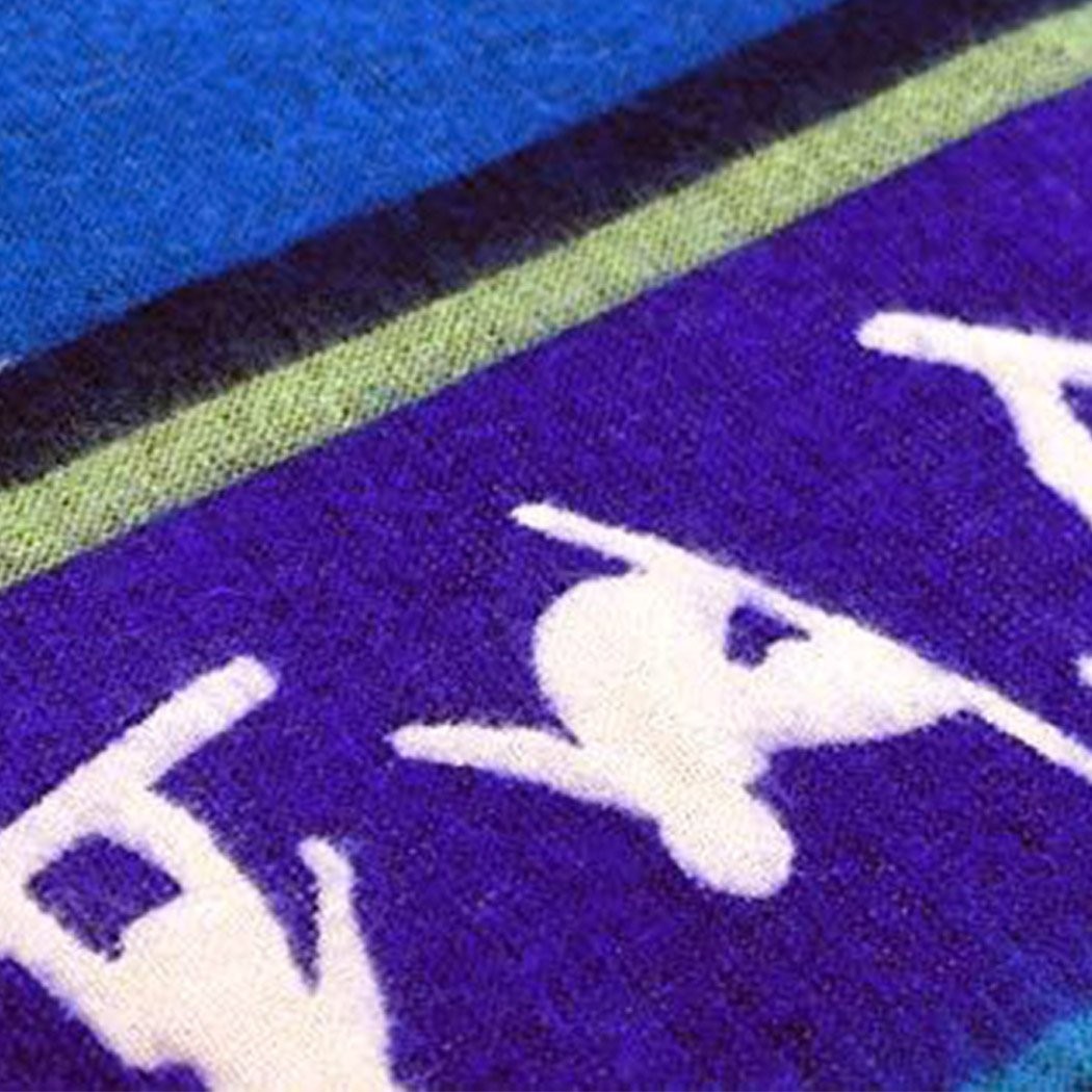 Queen Size Blue Ultimate Snowboarder Handmade Woven Blanket - Image 4