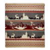 Queen Size Ultra Soft Red Ski Mountain Handmade Woven Blanket - Image 3