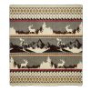 Queen Size Ultra Soft Brown Ski Mountain Handmade Woven Blanket - Image 3