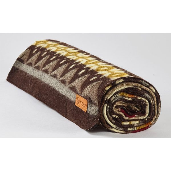 Queen Size Ultra Soft Brown Ski Mountain Handmade Woven Blanket - Image 4