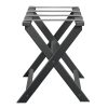 Earth Friendly Dark Gray Folding Luggage Rack with Gray Straps - Image 3