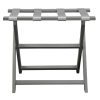 Earth Friendly Light Gray Folding Luggage Rack with White Straps - Image 4