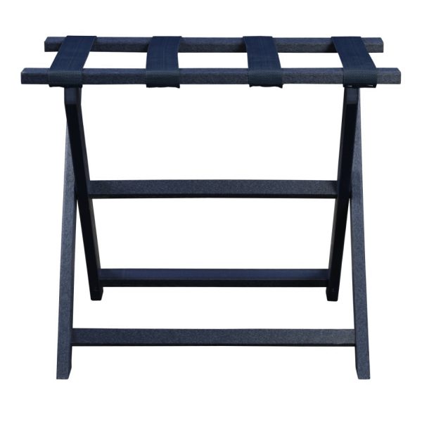 Earth Friendly Navy Blue Folding Luggage Rack with Navy Straps - Image 4
