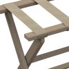 Earth Friendly Taupe Folding Luggage Rack with Dark Tan Straps - Image 2