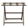 Earth Friendly Taupe Folding Luggage Rack with Dark Tan Straps - Image 4
