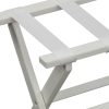 Earth Friendly White Folding Luggage Rack with White Straps - Image 2