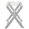 Earth Friendly White Folding Luggage Rack with White Straps - Image 3