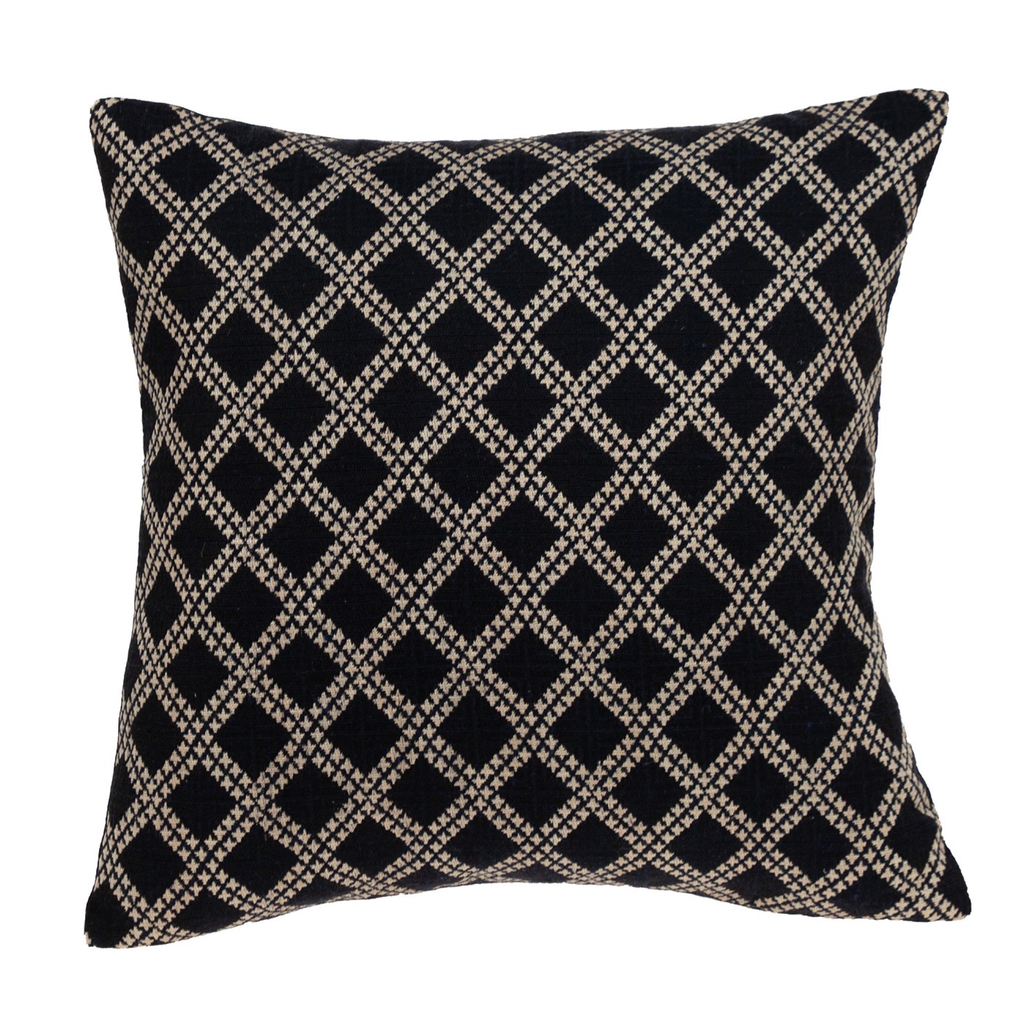 Charcoal Diamond Throw Pillow - Image 5