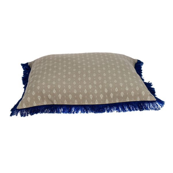 Gray Pearl Pom Throw Pillow