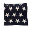 Navy Blue and White Stars Knitted Baby Blanket - Image 3