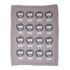 Grey Lots of Lions Woven Knitted Baby Blanket