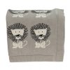 Grey Lots of Lions Woven Knitted Baby Blanket - Image 3