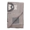 Grey Lots of Lions Woven Knitted Baby Blanket - Image 4