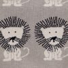 Grey Lots of Lions Woven Knitted Baby Blanket - Image 5