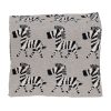 Grey Lots of Zebras Woven Knitted Baby Blanket - Image 3