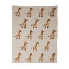 Ivory Giraffe Knitted Baby Blanket
