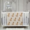 Ivory Giraffe Knitted Baby Blanket - Image 2