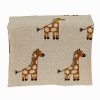 Ivory Giraffe Knitted Baby Blanket - Image 3