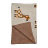 Ivory Giraffe Knitted Baby Blanket - Image 4