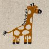 Ivory Giraffe Knitted Baby Blanket - Image 5