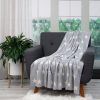 Gray and White Stars Knitted Throw Blanket - Image 5