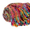 Boho Rainbow Basketweave Throw Blanket - Image 4