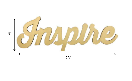 Glossy Golden Inspire Wall Art - Image 3