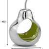 Pear shaped Aliminum  Cast Decorative Accent Bowl in Green  Intrior - Image 2