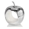 Apple Shaped Aluminum Decorative Accent Bowl - Image 2