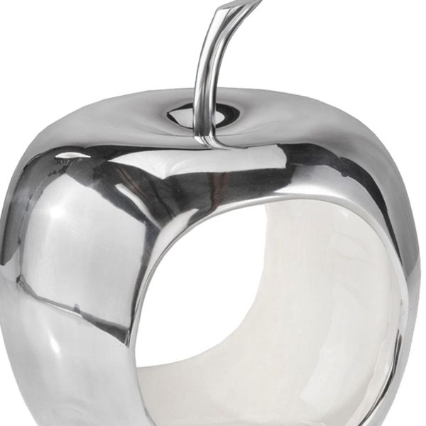 Apple Shaped Aluminum Decorative Accent Bowl - Image 4
