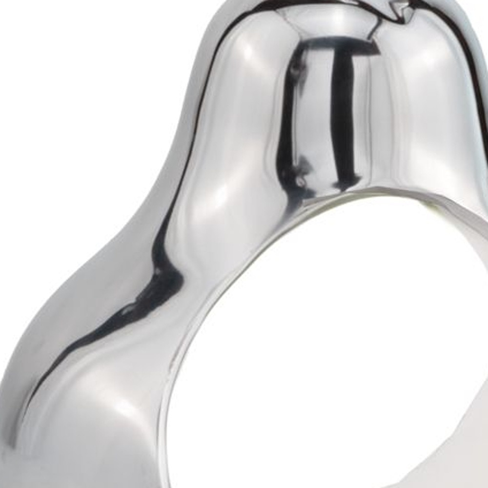 Pear shaped Aliminum Cast Decorative Accent Bowl in White Interior - Image 4