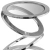Silver Rings Metal Frame and Glass Top Accent Table - Image 5