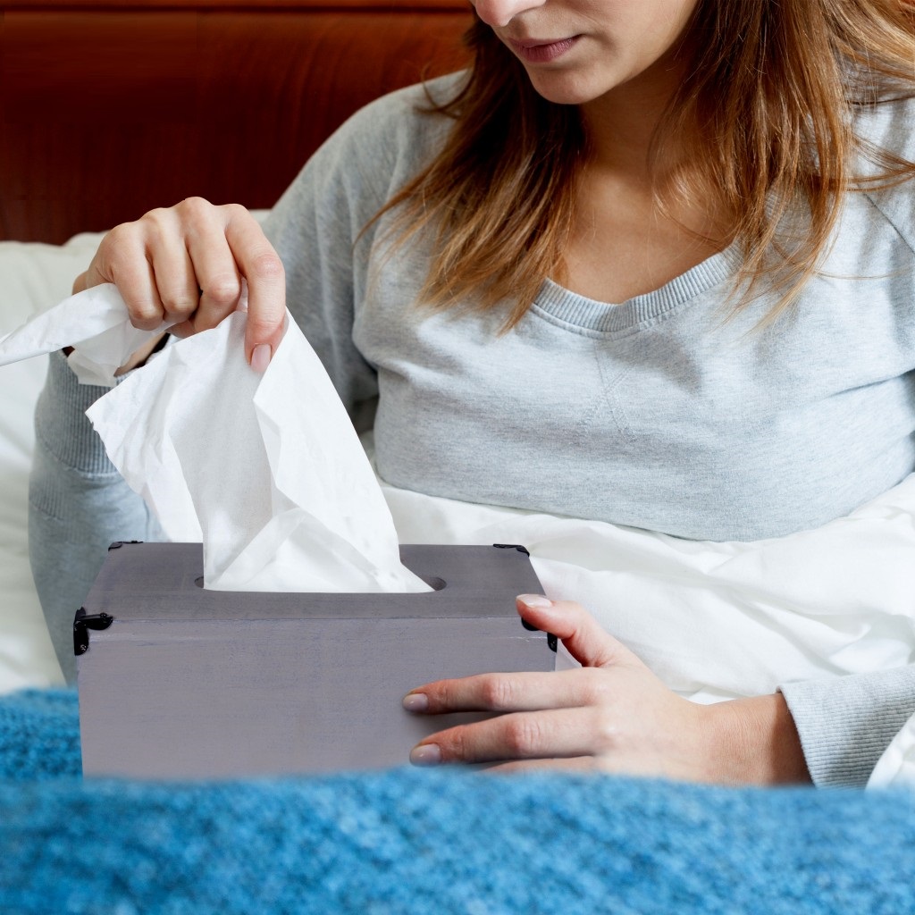 Rustic Gray Mango Wood Rectangular Tissue Holder - Image 5