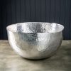 Handcrafted Hammered Stainless Steel Square Centerpiece Bowl - Image 2