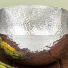 Handcrafted Hammered Stainless Steel Square Centerpiece Bowl - Image 4