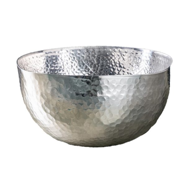 Handcrafted Hammered Stainless Steel Square Centerpiece Bowl - Image 5