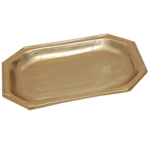 Gilded Gold Finish Textured Serving Tray - Image 4