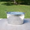 Refreshments Oval Stainles Steel Galvanized Beverage Tub - Image 2