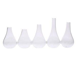 Quintuplet Set of Five Joined Glass Vases